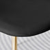 2x Corona Black Faux Leather Dining Chairs Gold Legs