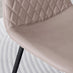 2x Corona Cappuccino Beige Faux Leather Dining Chairs Black Legs