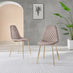 Novara 100cm Round Gold Leg Dining Table & 2 Cappuccino Corona Gold Chairs