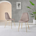 Novara 100cm Round Gold Leg Dining Table & 2 Cappuccino Corona Gold Chairs