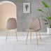 2x Corona Cappuccino Beige Faux Leather Dining Chairs Gold Legs