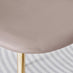 2x Corona Cappuccino Beige Faux Leather Dining Chairs Gold Legs