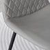 2x Corona Grey Faux Leather Dining Chairs Black Legs
