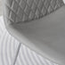 2x Corona Grey Faux Leather Dining Chairs Silver Legs