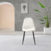 2x Corona White Faux Leather Dining Chairs Black Legs