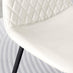 2x Corona White Faux Leather Dining Chairs Black Legs