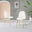 2x Corona White Faux Leather Dining Chairs Gold Legs