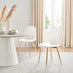 2x Corona White Faux Leather Dining Chairs Gold Legs