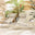 2x Corsica Cream Metal & Textilene Deck Chairs