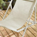2x Corsica Cream Metal & Textilene Deck Chairs