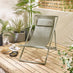 2x Corsica Green Metal & Textilene Deck Chairs