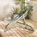 2x Corsica Green Metal & Textilene Deck Chairs