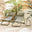 2x Corsica Green Metal & Textilene Deck Chairs