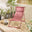 2x Corsica Pink Metal & Textilene Deck Chairs