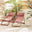2x Corsica Pink Metal & Textilene Deck Chairs