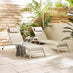 2x Corsica Cream Metal & Textilene Sun Loungers