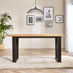 Cotswold Rectangular Oak and Black Wood Large 6 Seater Dining Table