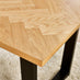 Cotswold Rectangular Oak and Black Wood Large 6 Seater Dining Table