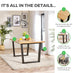 Cotswold Wooden Dining Table & 6 Whitby Black Dining Chairs