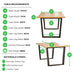 Cotswold Wooden Dining Table & 6 Whitby Black Dining Chairs