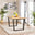 Cotswold Wooden Dining Table & 6 Whitby Black Dining Chairs