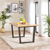 Cotswold Wooden Dining Table & 6 Whitby Black Dining Chairs