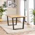 Cotswold Wooden Dining Table & 6 Whitby Black Dining Chairs