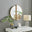 Crescent Gold Round Wall Mirror