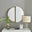 Crescent Gold Round Wall Mirror