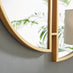 Crescent Gold Round Wall Mirror