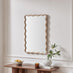 Damaris Wood Medium 90x60cm Wavy Rectangle Wall Mirror