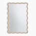 Damaris Wood Medium 90x60cm Wavy Rectangle Wall Mirror