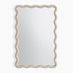 Damaris Wood Medium 90x60cm Wavy Rectangle Wall Mirror