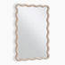 Damaris Wood Medium 90x60cm Wavy Rectangle Wall Mirror