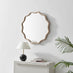 Damaris Wood Medium 70x70cm Wavy Round Wall Mirror