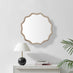 Damaris Wood Medium 70x70cm Wavy Round Wall Mirror