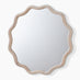 Damaris Wood Medium 70x70cm Wavy Round Wall Mirror