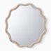 Damaris Wood Medium 70x70cm Wavy Round Wall Mirror