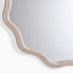 Damaris Wood Medium 70x70cm Wavy Round Wall Mirror