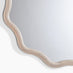 Damaris Wood Medium 70x70cm Wavy Round Wall Mirror