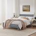 Declan Dark Grey Solid Pine Double Bed Frame