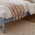 Declan Dark Grey Solid Pine Double Bed Frame