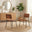 2x Delta Tan Faux Leather Dining Chairs