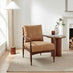 Delia Tan Faux Leather Mid Century Modern Accent Chair