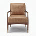 Delia Tan Faux Leather Mid Century Modern Accent Chair