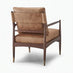 Delia Tan Faux Leather Mid Century Modern Accent Chair