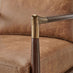Delia Tan Faux Leather Mid Century Modern Accent Chair