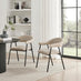 2x Delos Beige Fabric Dining Chairs