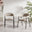 2x Delos Beige Fabric Dining Chairs