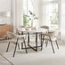 2x Delos Beige Fabric Dining Chairs